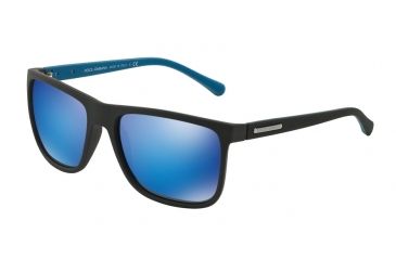 Image of Dolce&amp;Gabbana OVER-MOLDED RUBEBR DG6086 Single Vision Prescription Sunglasses DG6086-293525-56 - Lens Diameter 56 mm, Frame Color Crystal Rubber