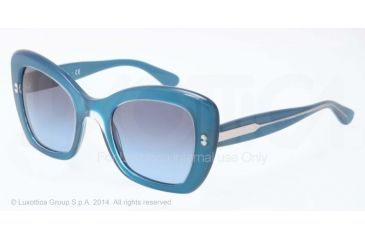 Image of Dolce&amp;Gabbana PEARL DG4205 Sunglasses 27768F-49 - Top Crystal On Pearl Petroleum Frame, Blue Gradient Lenses