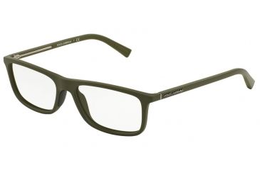 Image of Dolce&amp;Gabbana RUBBER EVOLUTION DG5013 Eyeglass Frames 2777-55 - Military Green Rubber Frame