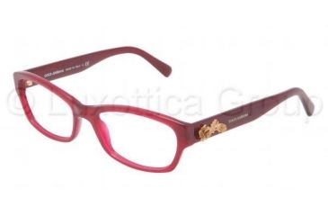 Image of Dolce&amp;Gabbana SICILIAN BAROQUE DG3150 Eyeglass Frames 2681-5217 - Opal Red Frame, Demo Lens Lenses