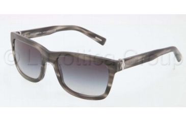 Image of Dolce&amp;Gabbana SICILIAN HINGE DG4161 Progressive Prescription Sunglasses DG4161-25968G-5718 - Lens Diameter 57 mm, Frame Color Matte Striped Gray