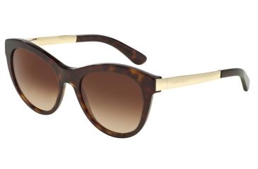Image of Dolce&amp;Gabbana SICILIAN TASTE DG4243 Sunglasses 502/13-53 - Havana Frame, Brown Gradient Lenses