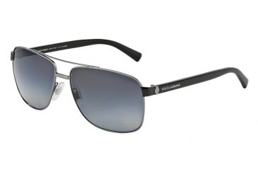 Image of Dolce&amp;Gabbana SMALL SICILIAN HINGE DG2131 Progressive Prescription Sunglasses DG2131-079-T3-57 - Lens Diameter 57 mm, Frame Color Gunmetal