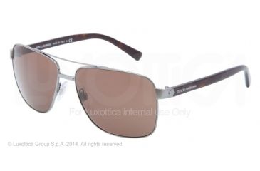 Image of Dolce&amp;Gabbana SMALL SICILIAN HINGE DG2131 Progressive Prescription Sunglasses DG2131-090-73-57 - Lens Diameter 57 mm, Frame Color Gunmetal