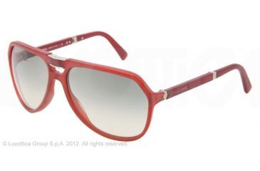 Image of Dolce&amp;Gabbana SMALL SICILIAN HINGE DG4196 Sunglasses 550/32-61 - Matte Red Frame, crystal grey gradient Lenses