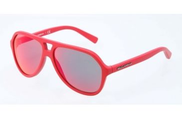 Image of Dolce&Gabbana STRIPES DG4201 Single Vision Prescription Sunglasses DG4201-588-6Q-52 - Lens Diameter 52 mm, Lens Diameter 52 mm, Frame Color Matte Red