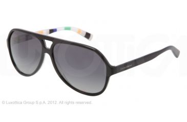 Image of Dolce&amp;Gabbana STRIPES SPECIAL PROJECT DG4182P Single Vision Prescription Sunglasses DG4182P-2717T3-60 - Lens Diameter 60 mm, Lens Diameter 60 mm, Frame Color Top Black On Stripes