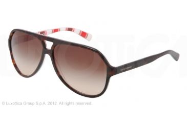 Image of Dolce&amp;Gabbana STRIPES SPECIAL PROJECT DG4182P Single Vision Prescription Sunglasses DG4182P-271813-60 - Lens Diameter 60 mm, Lens Diameter 60 mm, Frame Color Top Havana On Stripes