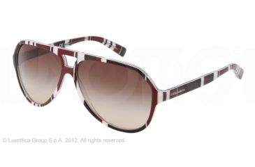 Image of Dolce&amp;Gabbana STRIPES SPECIAL PROJECT DG4182P Single Vision Prescription Sunglasses DG4182P-272113-60 - Lens Diameter 60 mm, Lens Diameter 60 mm, Frame Color Stripes Brown/black/white