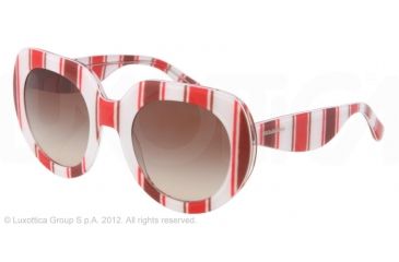 Image of Dolce&amp;Gabbana STRIPES SPECIAL PROJECT DG4191P Progressive Prescription Sunglasses DG4191P-272213-50 - Lens Diameter 50 mm, Lens Diameter 50 mm, Frame Color Stripes Red/brown/white