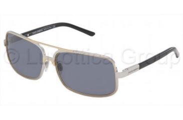 Image of Dolce&amp;Gabbana DG2048 Sunglasses with No-Line Progressive Rx Prescription Lenses DG2048-265-87-6015 - Lens Diameter: 60 mm, Frame Color: Silver with Part. Gold