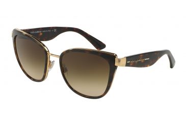 Image of Dolce&amp;Gabbana TRANSPARENCIES DG2107 Progressive Prescription Sunglasses DG2107-02-13-5719 - Frame Color Gold, Lens Diameter 57 mm