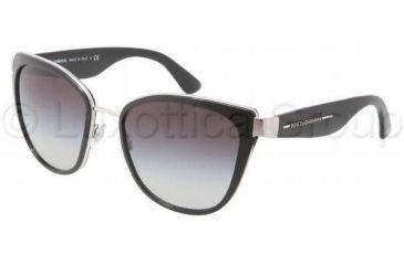 Image of Dolce&amp;Gabbana TRANSPARENCIES DG2107 Progressive Prescription Sunglasses DG2107-05-8G-5719 - Frame Color Silver, Lens Diameter 57 mm