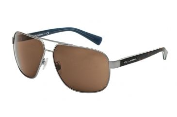 Image of Dolce&amp;Gabbana URBAN DG2140 Single Vision Prescription Sunglasses DG2140-124973-63 - Lens Diameter 63 mm, Frame Color Matte Gunmetal