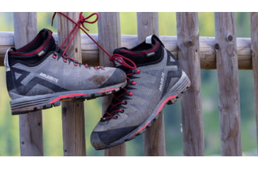 Image of Dolomite Veloce GTX Shoes - Mens, Pewter Grey/Fiery Red, 10M/11W, 2695231186016-10M/11W