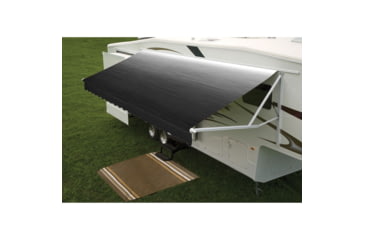 Image of DOMETIC 188.681 9100 Power Patio Awning With Polar White Weathershield, Onyx Linen Fade, 10ft, 915NR10.000B