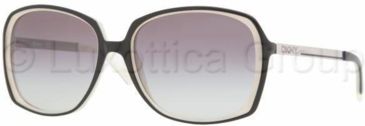 Image of DKNY DY4072 Bifocal Prescription Sunglasses DY4072-349011-5617 - Lens Diameter: 56 mm, Frame Color: Black / White Horn
