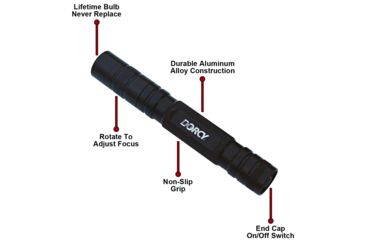 Image of Dorcy 1 Watt- 2AA LED Focusing Flashlight w/ Batteries, Case of 3, 41-4255-CS