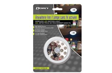 Image of Dorcy 180-Degree Wireless Motion Sensor 15-LED Anywhere Light w/Auto On/Off, White 41-1068