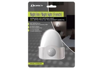 Image of Dorcy 180-Degree Wireless Motion Sensor LED Night Light w/Auto On/Off, White 41-1076