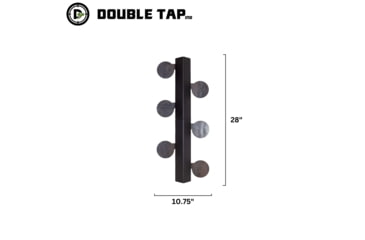 Image of Double Tap Industries .22LR Rimfire Dueling Tree Reactive Steel Target, Raw/Black, RT-DT-RIM-001