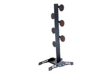 Image of Double Tap Industries .22LR Rimfire Dueling Tree Reactive Steel Target w/Ground Base, Raw/Black, RT-DT-RIM