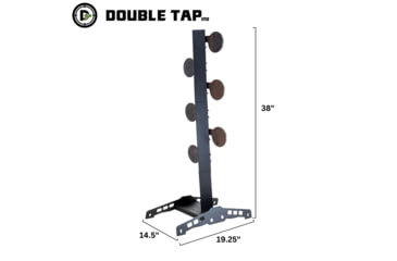 Image of Double Tap Industries .22LR Rimfire Dueling Tree Reactive Steel Target w/Ground Base, Raw/Black, RT-DT-RIM
