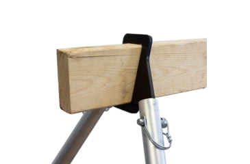 Image of Double Tap Industries 2x4 Hybrid DIY Target Stand Bracket Kit for Steel Targets, Stand Kit w/ Quick Pins and 2X4 Strap Hangers, Black, TS-CK-2x4