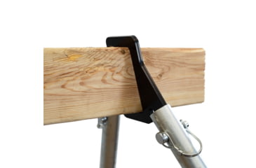 Image of Double Tap Industries 2x4 Hybrid DIY Target Stand Bracket Kit for Steel Targets, Stand Kit w/ Quick Pins and 2X4 Strap Hangers, Black, TS-CK-2x4