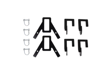 Image of Double Tap Industries 2x4 Hybrid DIY Target Stand Bracket Kit for Steel Targets, Stand Kit w/ Quick Pins and 2X4 Strap Hangers, Black, TS-CK-2x4