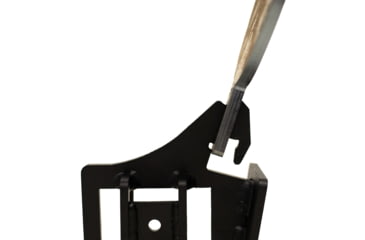 Image of Double Tap Industries 3/8in AR500 8in Target w/2x4 Armored Knockdown Hanger, Raw/Black, TS-2x4-KD