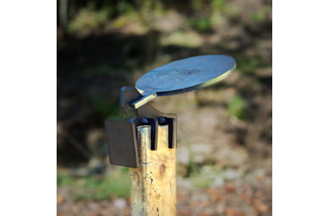 Image of Double Tap Industries 3/8in AR500 8in Target w/2x4 Armored Knockdown Hanger, Raw/Black, TS-2x4-KD