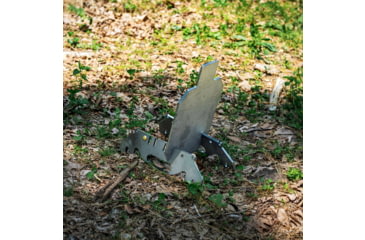 Image of Double Tap Industries 3/8in AR500 Silhouette Target w/Modular Base, Raw, 12in x 20in, TS-MS-66