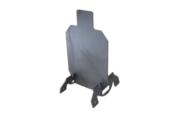 Image of Double Tap Industries 3/8in AR500 Silhouette Target w/Modular Base, Raw, 18in x 30in, TS-MS-100