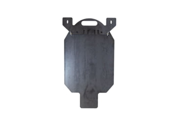 Image of Double Tap Industries 3/8in AR500 Silhouette Target w/Modular Base, Raw, 18in x 30in, TS-MS-100
