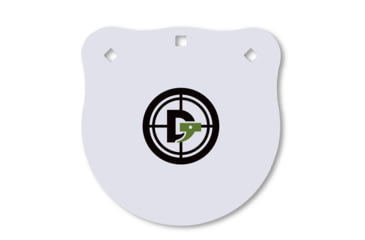 Image of Double Tap Industries 3/8in AR500 Steel Gongs, 10in, White, G1000-05