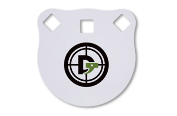 Image of Double Tap Industries 3/8in AR500 Steel Gongs, 4in, White, G400-05