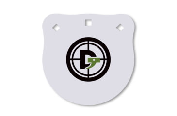 Image of Double Tap Industries 3/8in AR500 Steel Gongs, 8in, White, G800-05