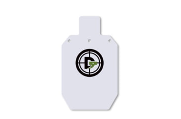 Image of Double Tap Industries 3/8in AR500 Steel Silhouette Target, 12x20in, White, ST66-05