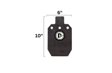 Image of Double Tap Industries 33% IPSC Rimfire Steel Silhouette Target, Raw, 6in x 10in, ST33-RIM