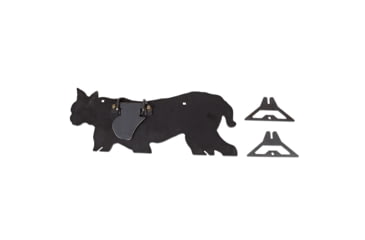 Image of Double Tap Industries AR500 Bobcat Target w/Reactive Vital, Raw, RT-GT-BOB