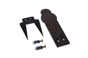 Image of Double Tap Industries AR500 Rimfire Ground Stake Popper Target, Raw/Black, 12in, PT-GS-12-RIM