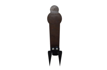 Image of Double Tap Industries AR500 Rimfire Ground Stake Popper Target, Raw/Black, 16in, PT-GS-16-RIM