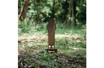 Image of Double Tap Industries AR500 Target w/Ground Stake, Raw/Black, 12in, PT-GS-12