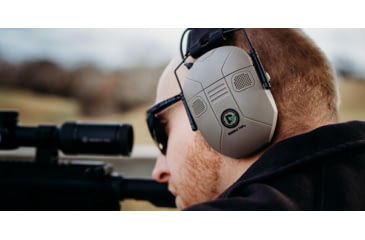 Image of Double Tap Industries Bluetooth Earmuffs with Voice Enhancement &amp; Hearing Protection, Tan/Black, EM-BT-001