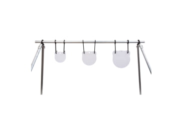 Image of Double Tap Industries Conduit DIY Target Stand Bracket Kit for Steel Targets, Conduit Brackets &amp; Quick Pins w/J Hook Hanging Brackets, Black, TS-CK-GH