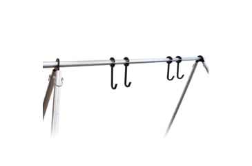 Image of Double Tap Industries Conduit DIY Target Stand Bracket Kit for Steel Targets, Conduit Brackets &amp; Quick Pins w/J Hook Hanging Brackets, Black, TS-CK-GH