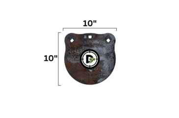 Image of Double Tap Industries Heavy Duty 1/2in AR500 Steel Gong Target, Raw, 10in, G1000-HD