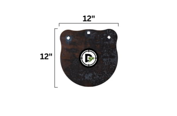 Image of Double Tap Industries Heavy Duty 1/2in AR500 Steel Gong Target, Raw, 12in, G1200-HD