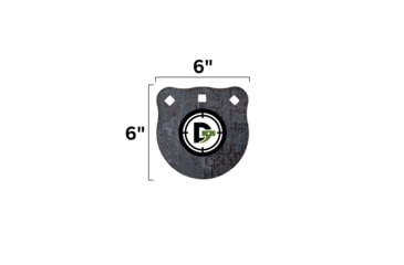 Image of Double Tap Industries Heavy Duty 1/2in AR500 Steel Gong Target, Raw, 6in, G600-HD